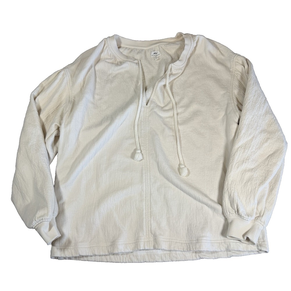 Aerie Womens XXS White Oversized Sweatshirt